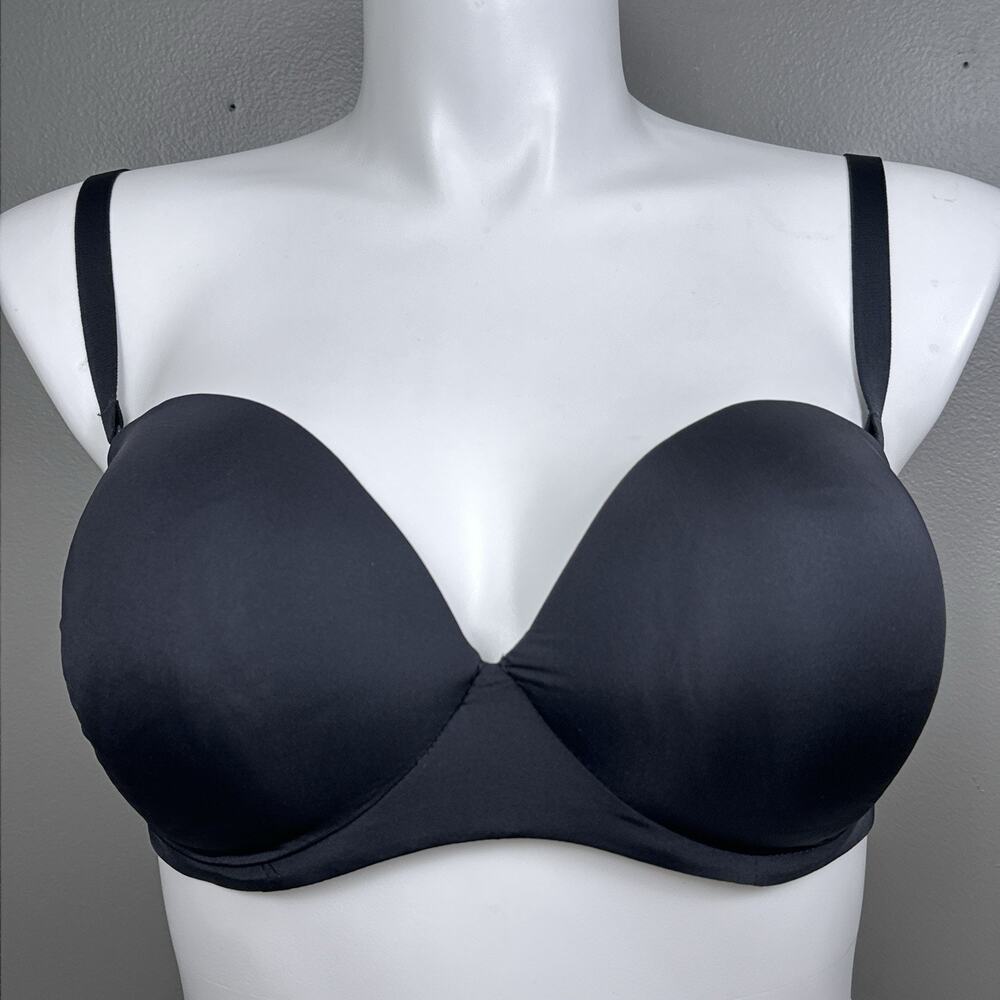 New Skims Ultimate Push Up Strapless Bra 40C Onyx Padded Underwire Multiway NWI
